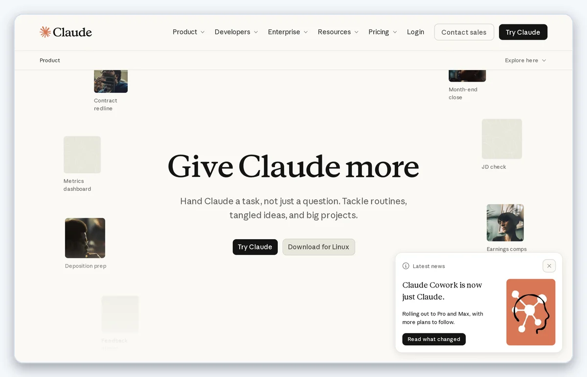 Скриншот: Страница Claude — здесь регистрируешься и работаешь с текстами (снято 03.10.2026)