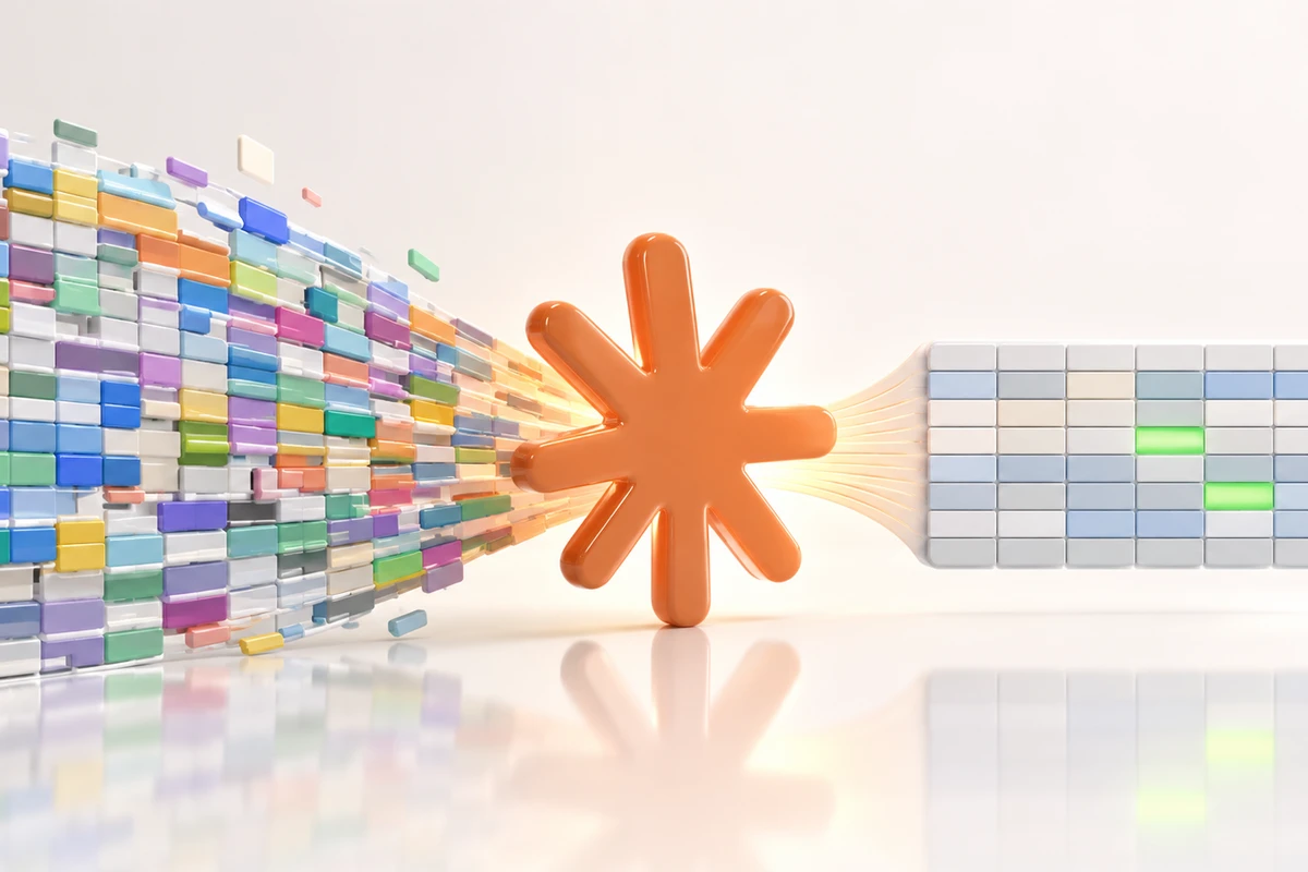 Схема работы нейросети для excel таблиц: загрузка данных, запрос текстом, готовый расчёт